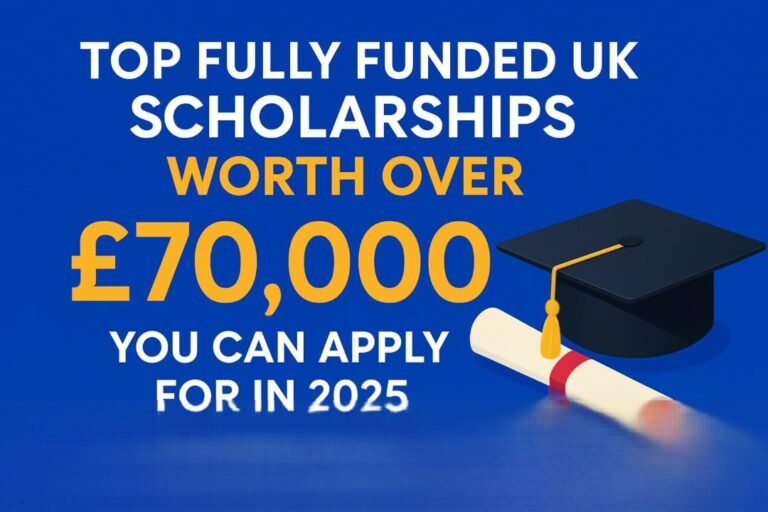 Top Fully Funded UK Scholarships 2025 | Over £70,000 in Study Funding